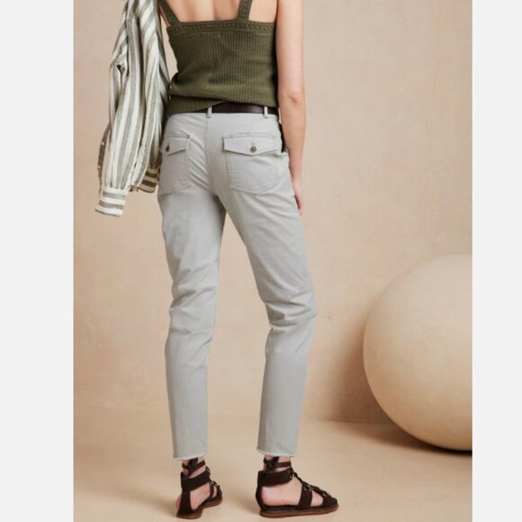 Banana Republic Mid Rise Utility Girlfriend Chino Ankle Pants Black 2 TALL NWT - Picture 2 of 13